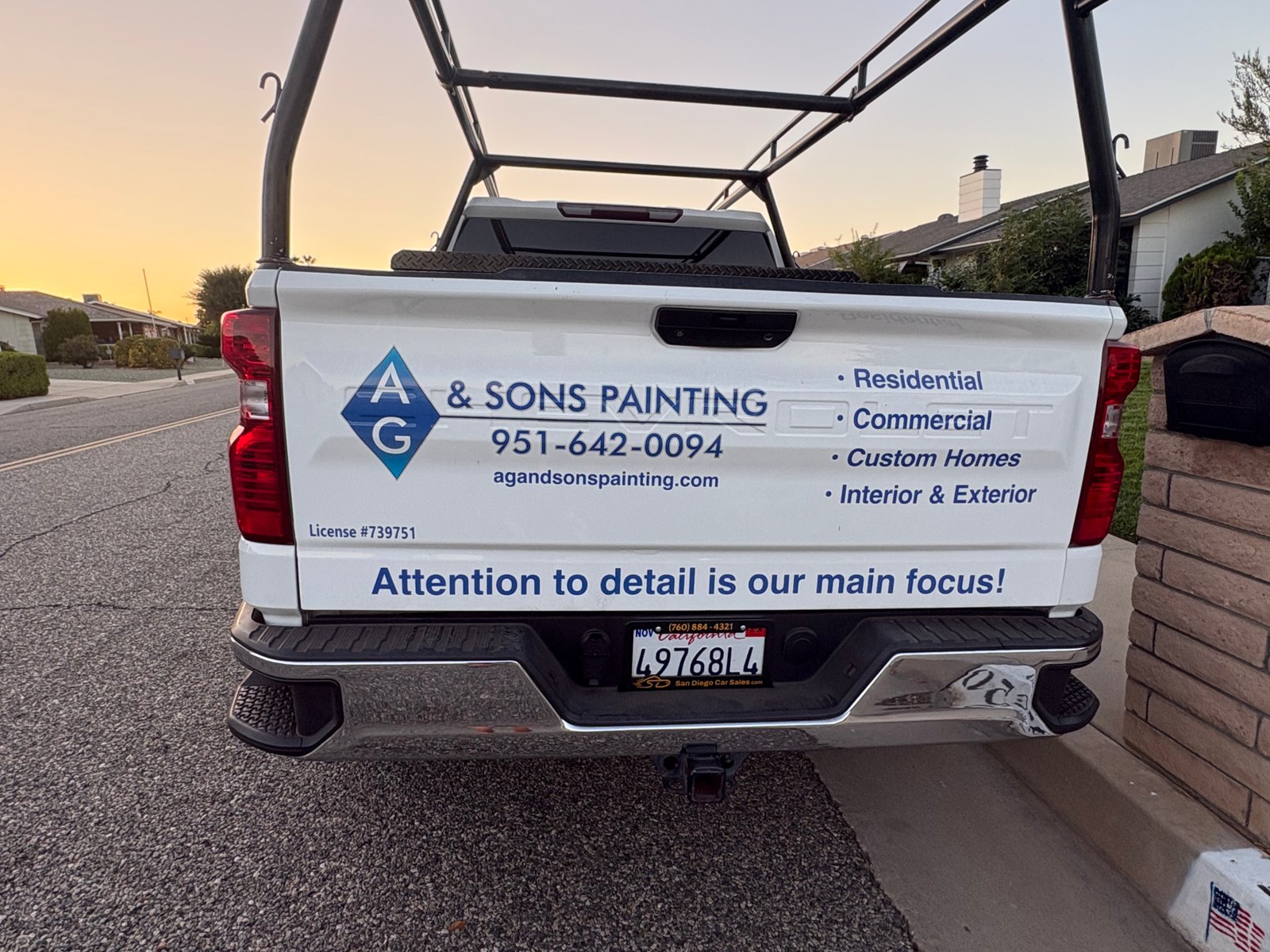 AG & Sons Painting truck